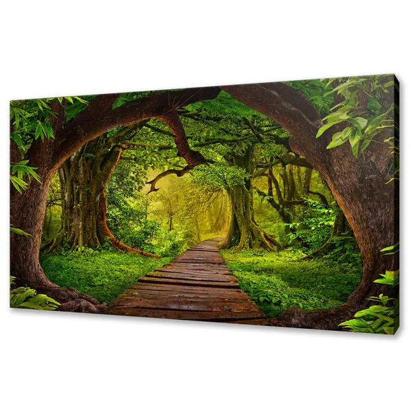 Tropical Rainforest Path Modern Wall Art Print