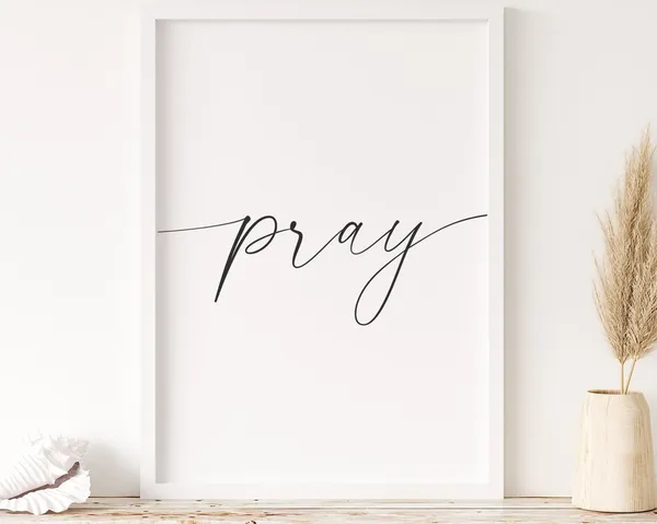 Pray Bible Verse Scripture Christian Art Print