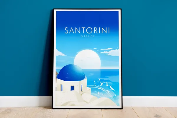 Santorini - Travel Print