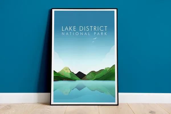 Lake District Art Print, Nature Landscape