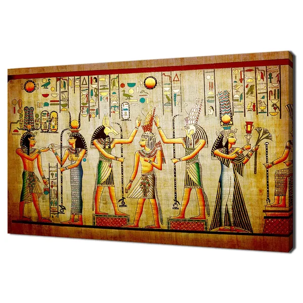 Egyptian Papyrus Hieroglyphs Modern Design Art Print
