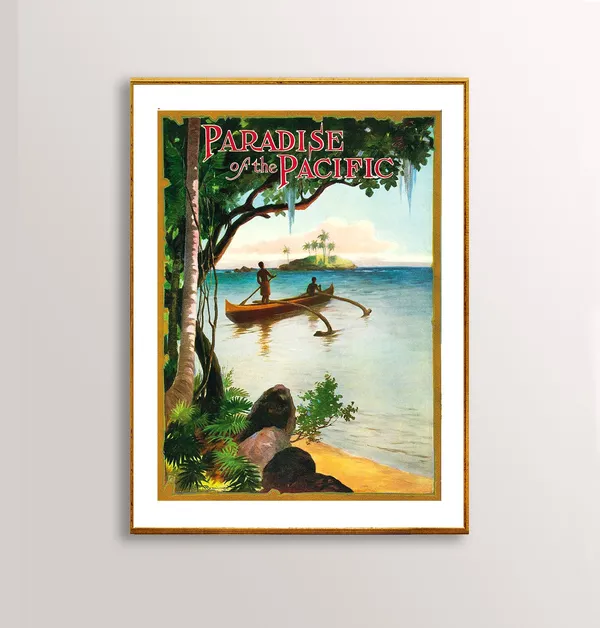 Paradise Of The Pacific, Hawaii Island Travel Poster