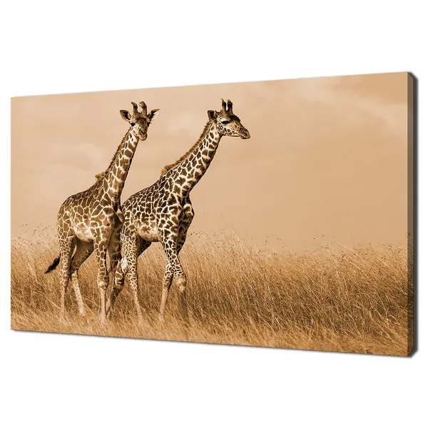 Giraffe Couple Valentine Wall Art Print, Love Decor