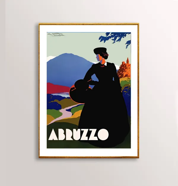 Abruzzo Italy Vintage Travel Poster Print