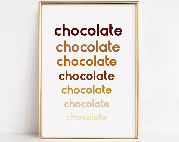 Chocolate Art Print, Teen Girl Room Decor