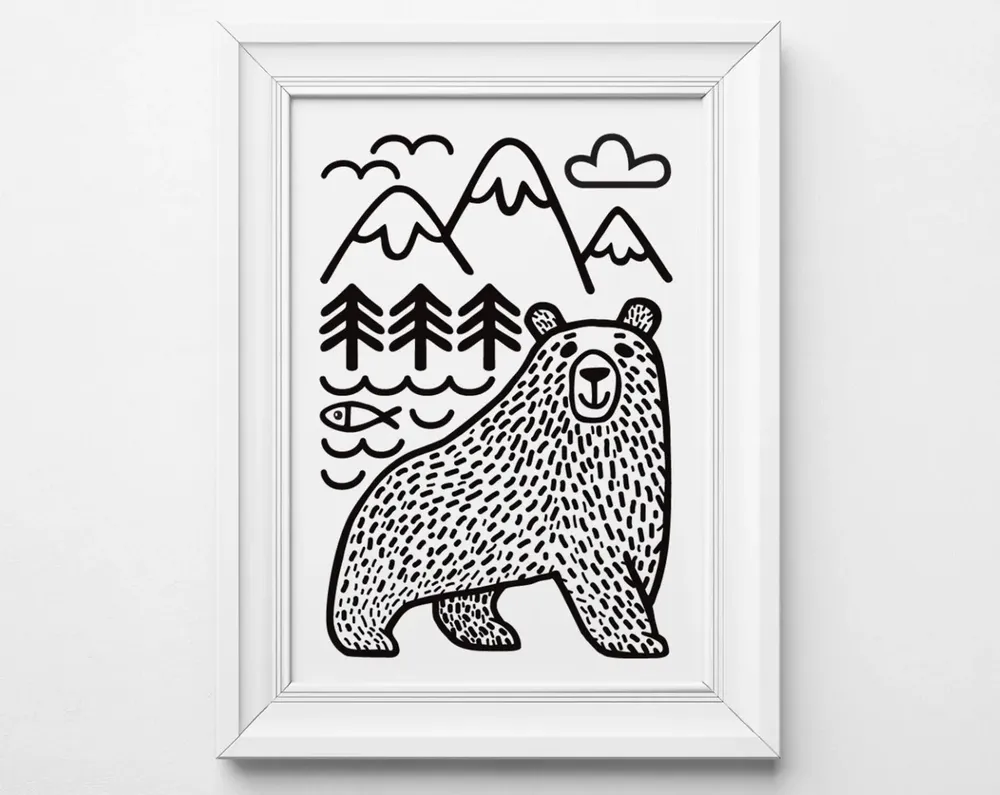 Bear Wildlife Art Print