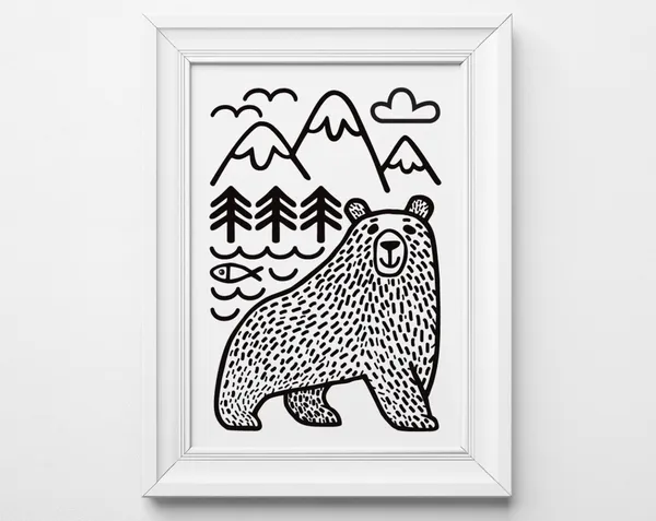 Bear Wildlife Art Print