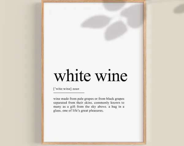 Love Wine Definition Poster, Bar Decor Art Print