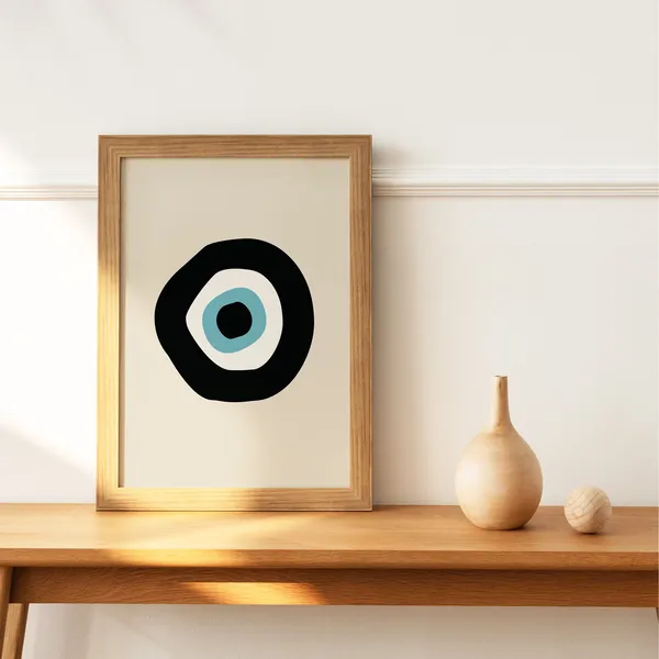 Evil Eye Series Black Art Print