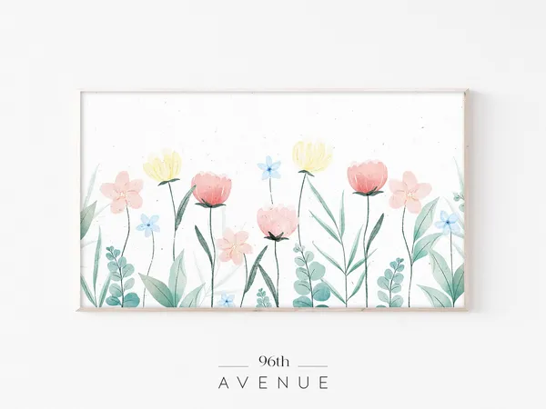 Spring Flowers Floral Art Print for Frame TV