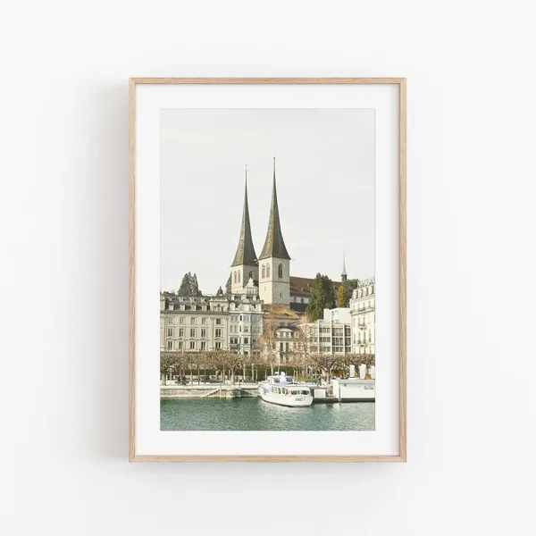 Switzerland Forest Art Print, Alps Nature View