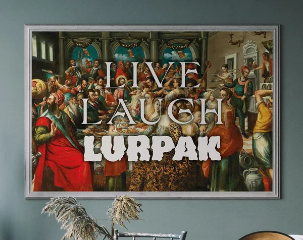 Live Laugh Lurpack Kitchen Poster Print