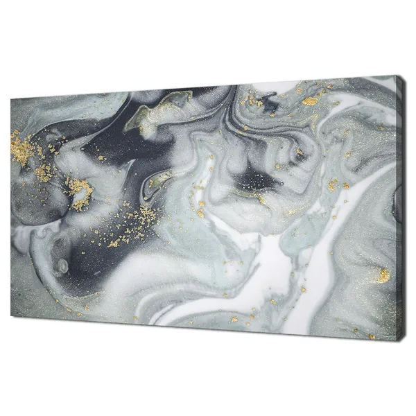 Grey Agate Swirls Modern Design Wall Art Print
