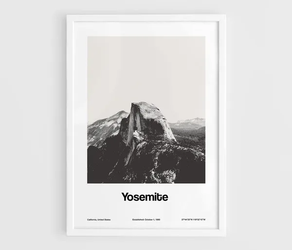 Half Dome Yosemite National Park Minimalist Art Print