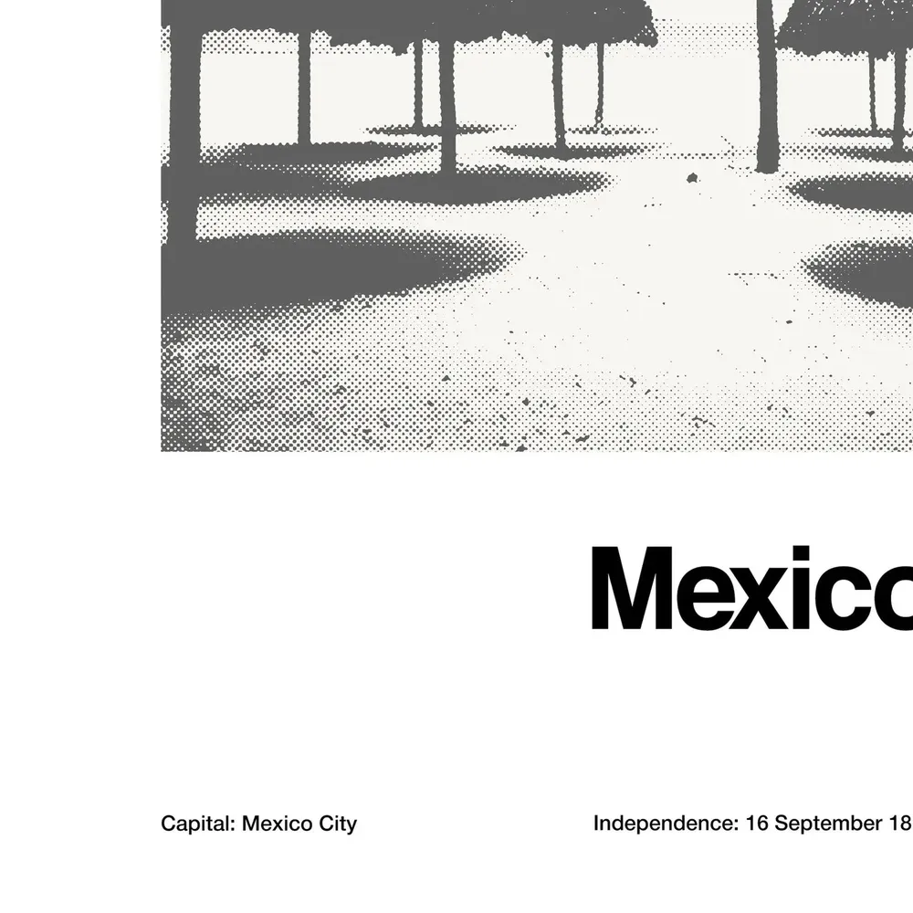Mexico Minimalist Travel Poster, Custom City Art Print - Image 2