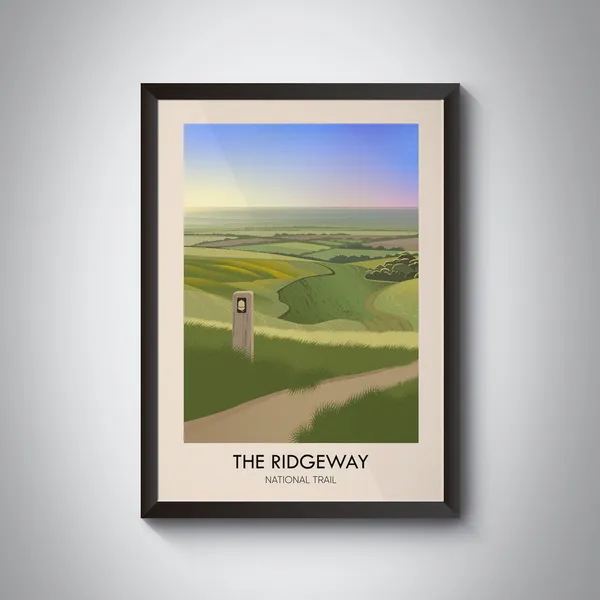 Ridgeway National Trail Vintage Travel Poster