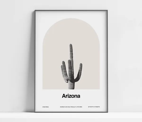 Arizona Saguaro National Park, Minimalist Art Print