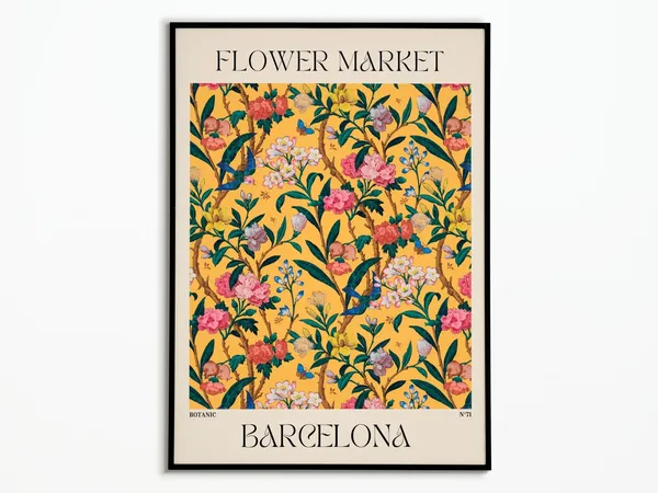 Flower Market Floral Wall Decoration Art Print