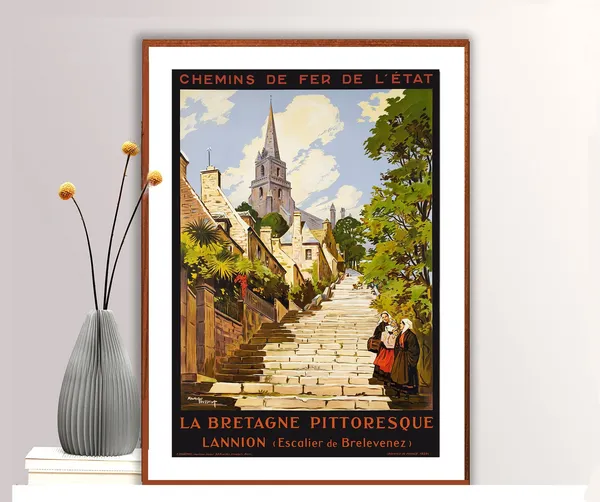 La Bretagne Pittoresque Vintage Travel Poster