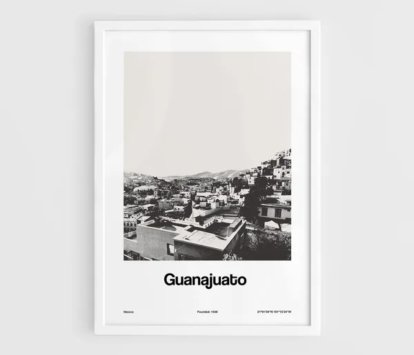 Guanajuato City Minimalist Travel Poster, Mexico