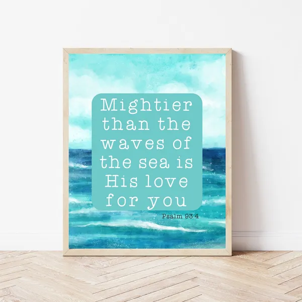 Psalm 9:34 Bible Verse Church Decor Art Print