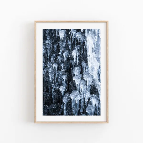 Icicles Winter Nature Photography Art Print