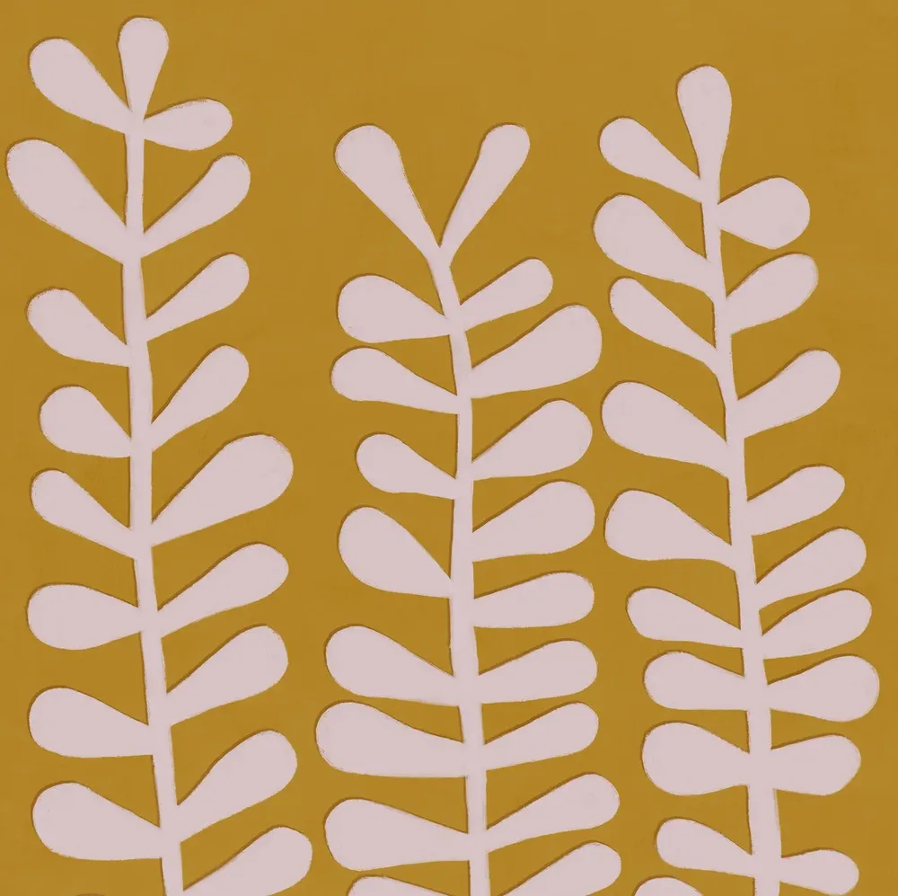 Mustard Yellow Abstract Art Print, Mid-Century Boho - Image 2