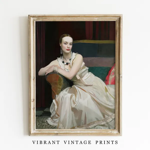 Victorian Woman Portrait, Antique Wall Art Print
