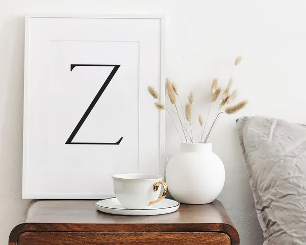Letter Z Typography Monogram Poster