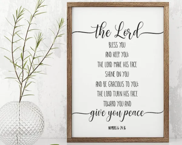 May The Lord Bless You And Keep You Scripture Sign
