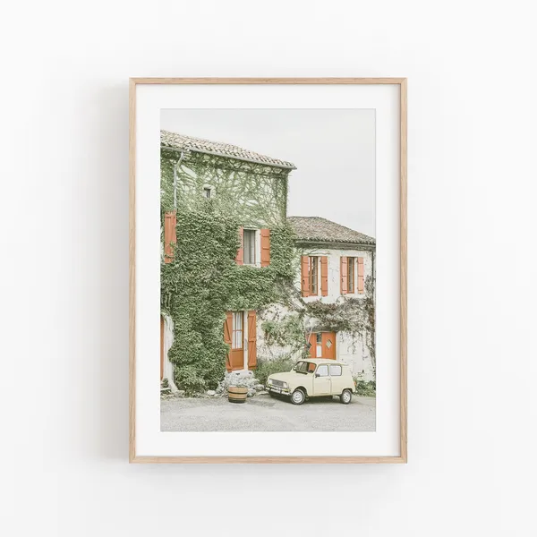 France City Landscape Photography Print, Square View