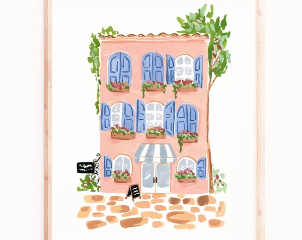 Paris Café Art Print, Kitchen Wall Decor