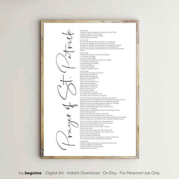Prayer Of St Patrick Christian Wall Art Print
