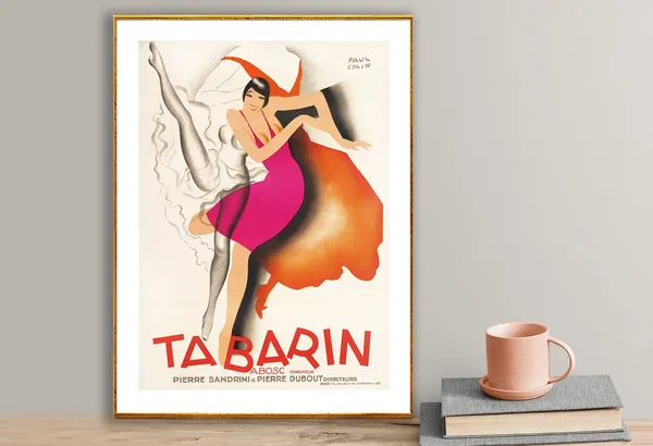 Tabarin Vintage Entertainment Poster, Travel Poster