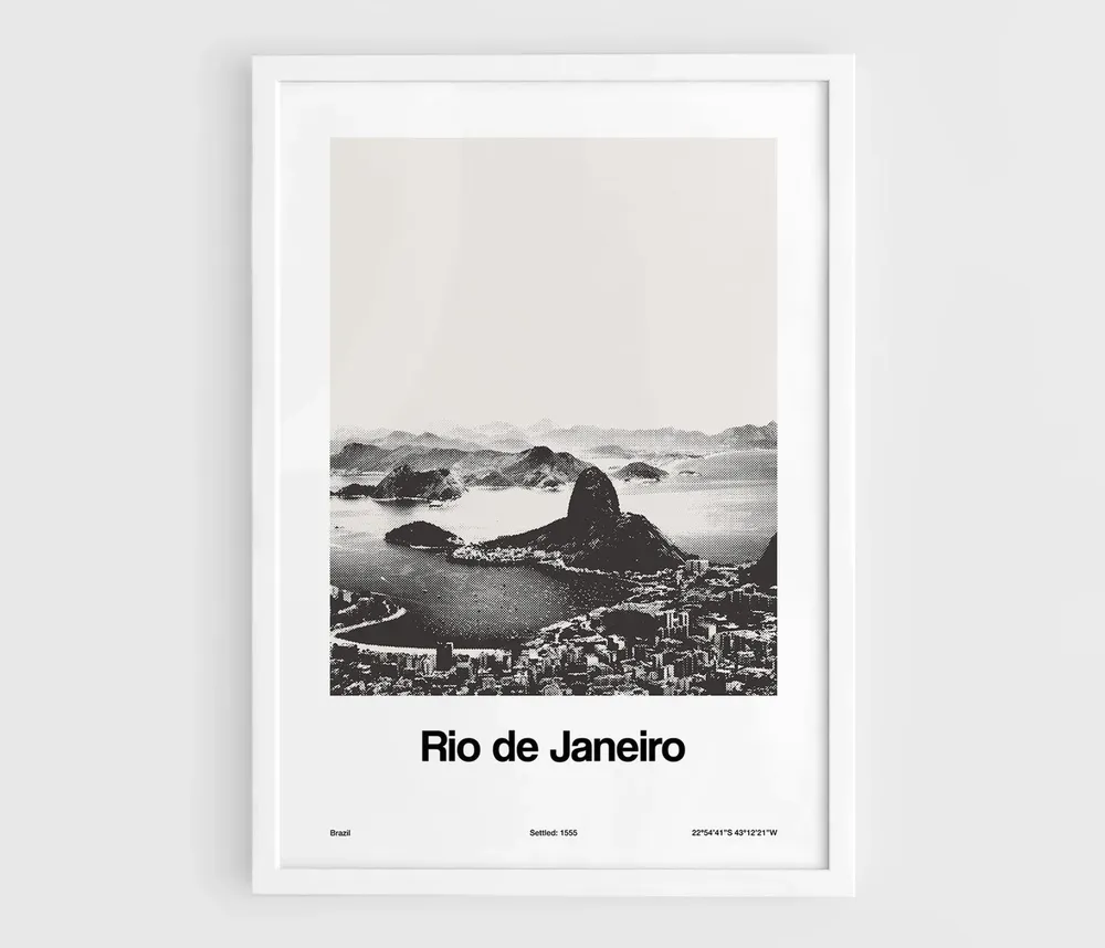 Rio De Janeiro Minimalist Travel Poster, Sugarloaf Mountain