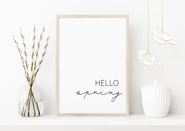 Hello Spring Word Art Print, Seasonal Wall Decor
