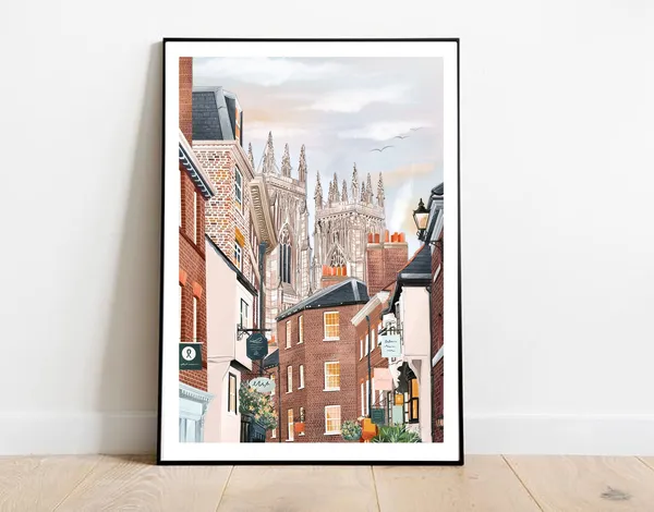 York Travel Poster, York Cathedral Art Print