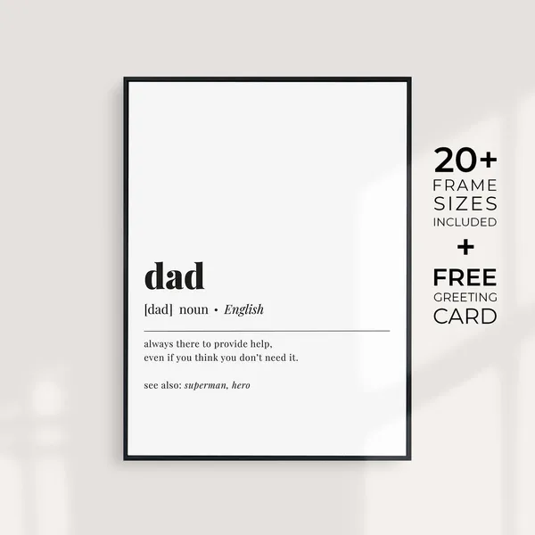 Dad Definition Funny Fathers Day Art Print