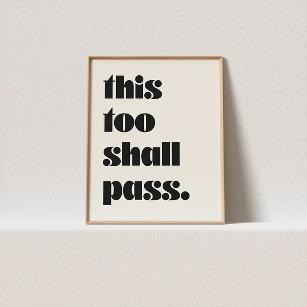 This Too Shall Pass Retro Mid-Century Poster