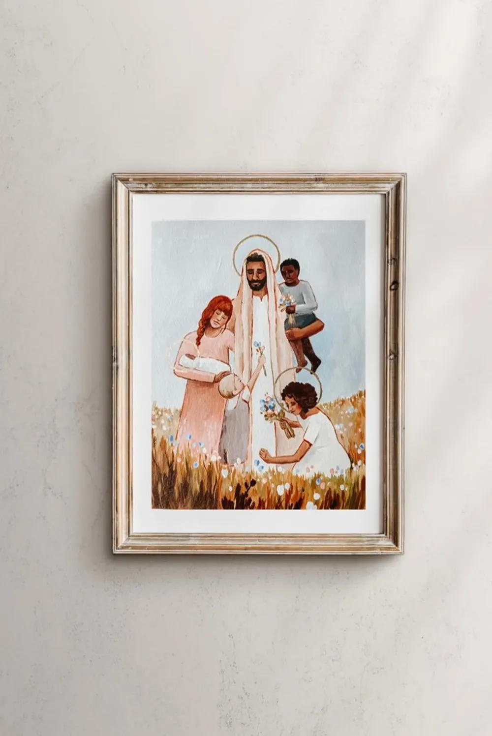 Christ And The Children Christian Religious Art Print
