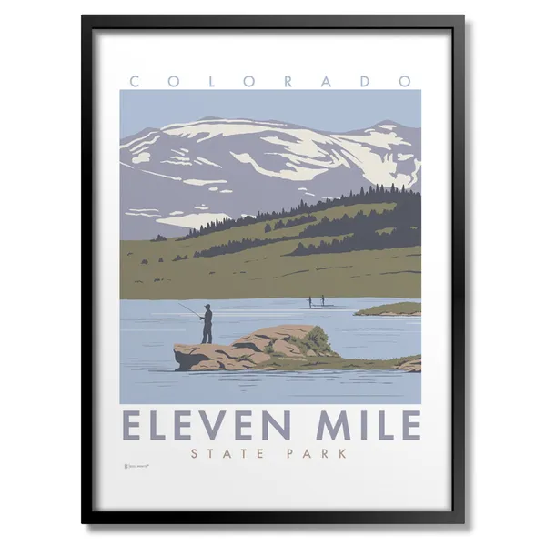 Eleven Mile Colorado State Park Travel Poster