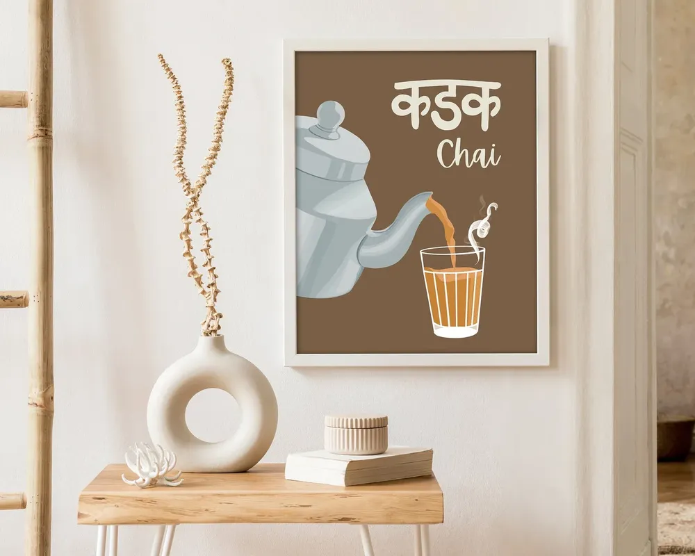 Kadak Chai Poster Print, Indian Kitchen Art - Image 4