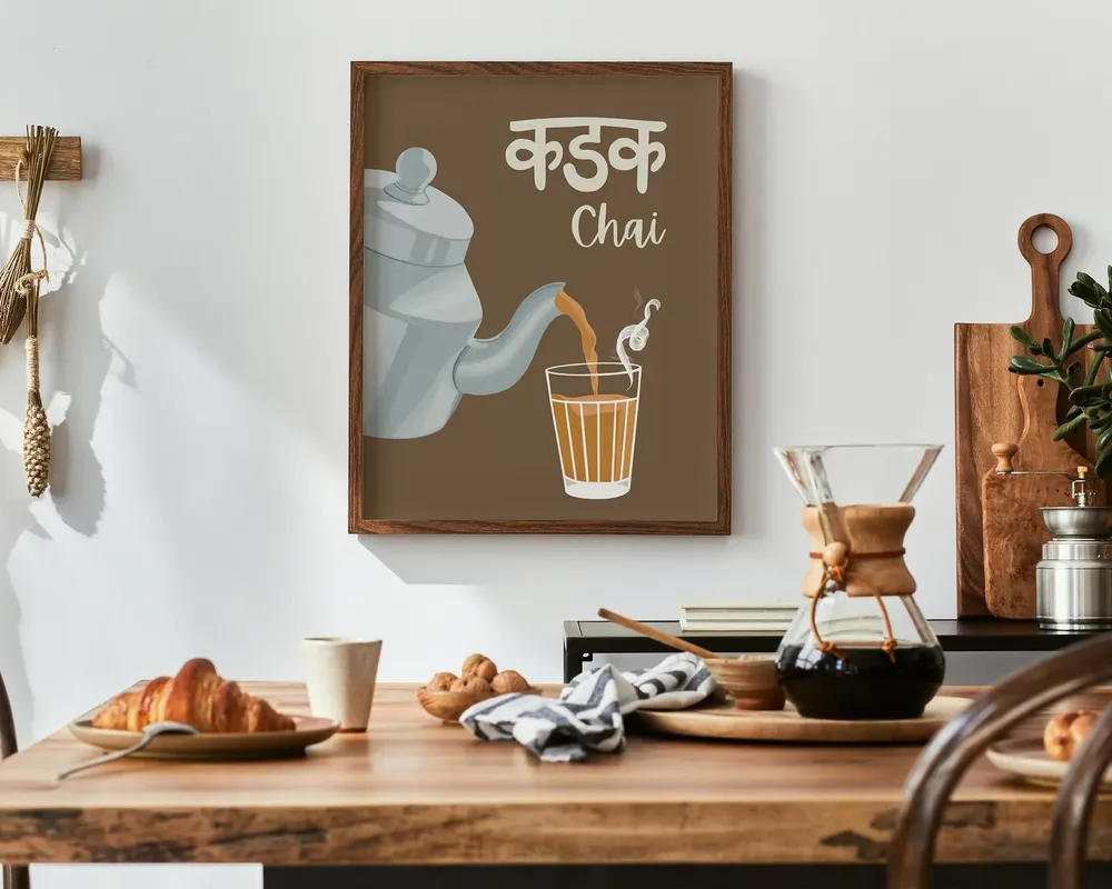 Kadak Chai Poster Print, Indian Kitchen Art - Image 3
