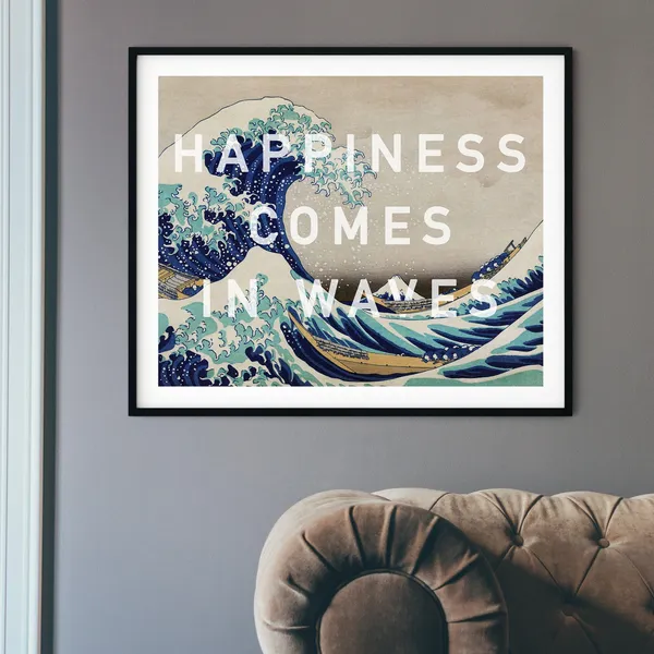 The Great Wave Off Kanagawa Vintage Quote Art Print