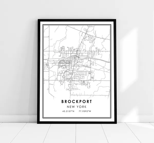 Brockport Map Print, Travel Poster