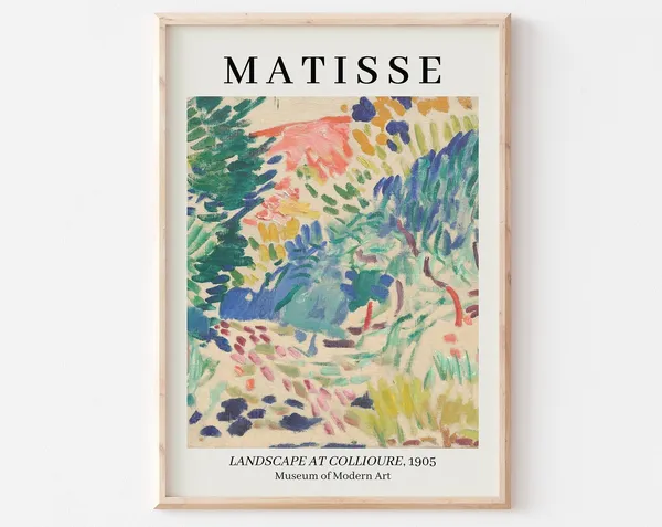 Matisse Exhibition Art Print, Vintage Collioure Landscape