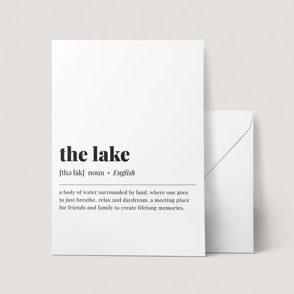 Lake Definition Minimalist Lake House Art Print