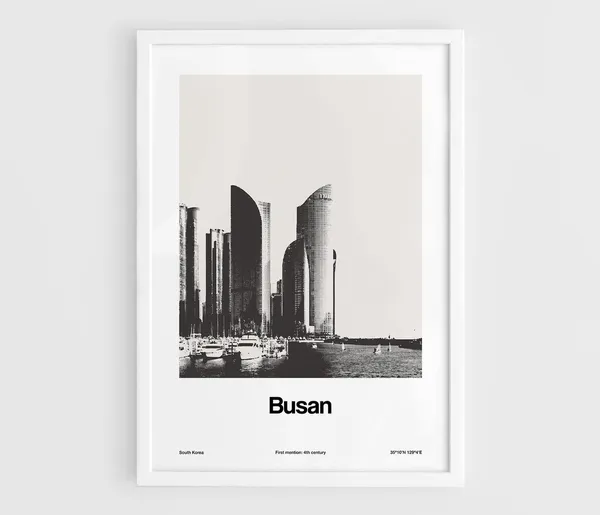 Busan Poster, Minimalist South Korea Art Print