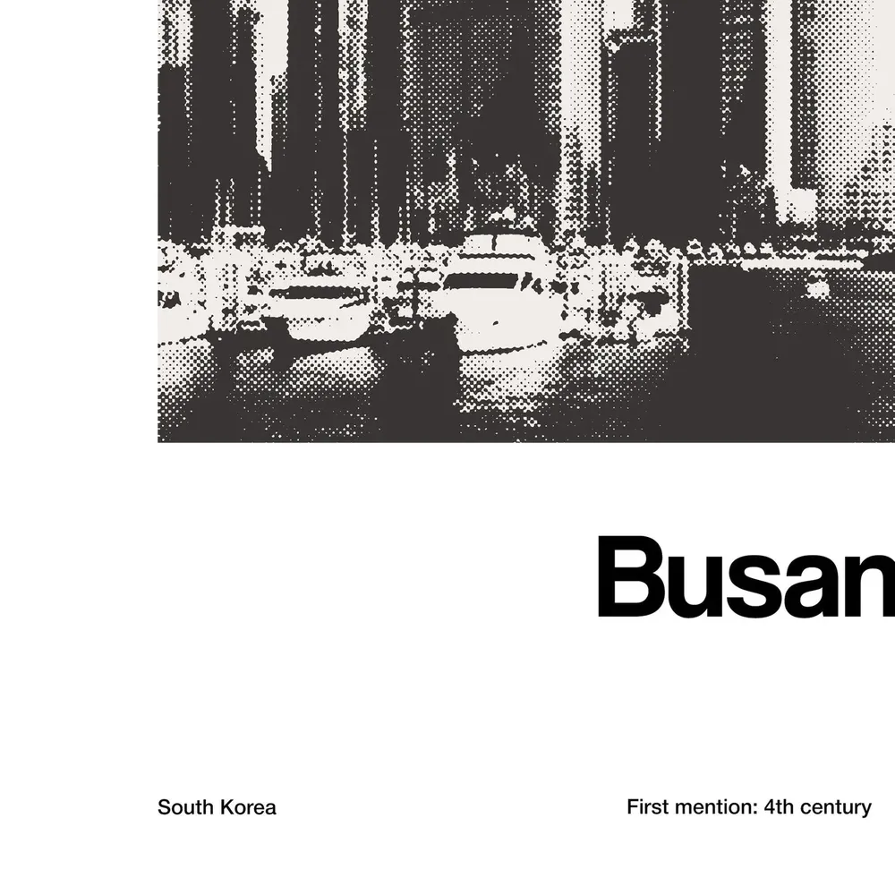 Busan Poster, Minimalist South Korea Art Print - Image 3