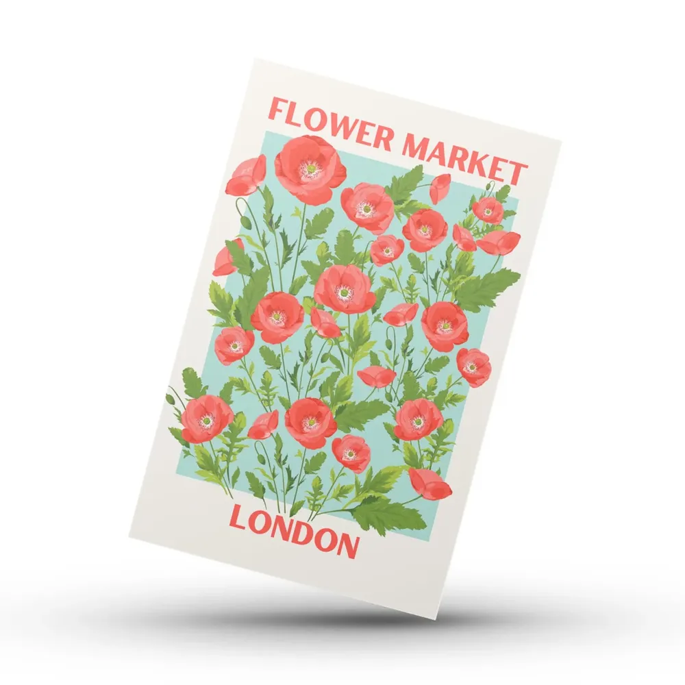 Flower Market London Floral Poster Print - Image 2
